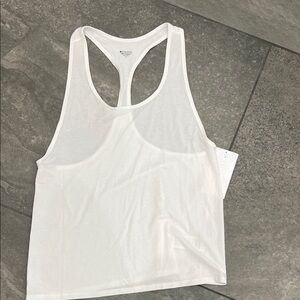 Athleta White Racerback Training Tank
